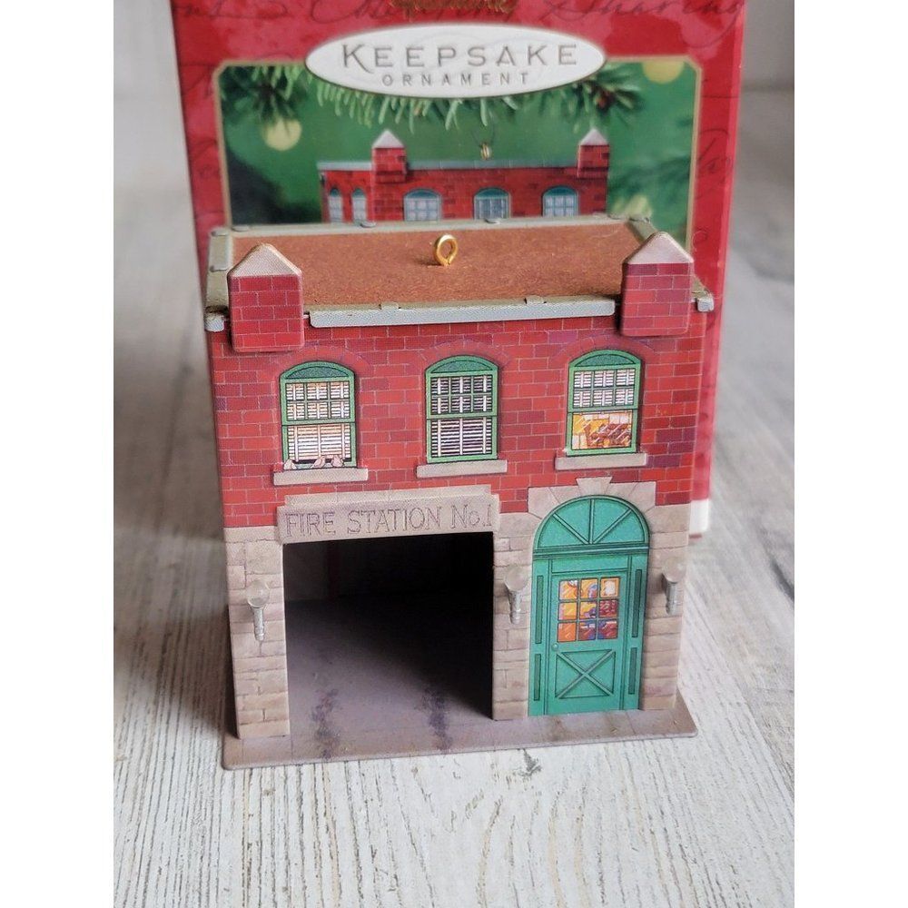 Hallmark fire station No.1 2001 ornament Xmas